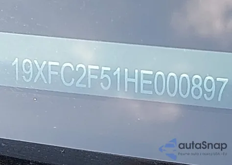 2017 Honda Civic Lx из США, поврежденный, VIN 19XFC2F51HE000897